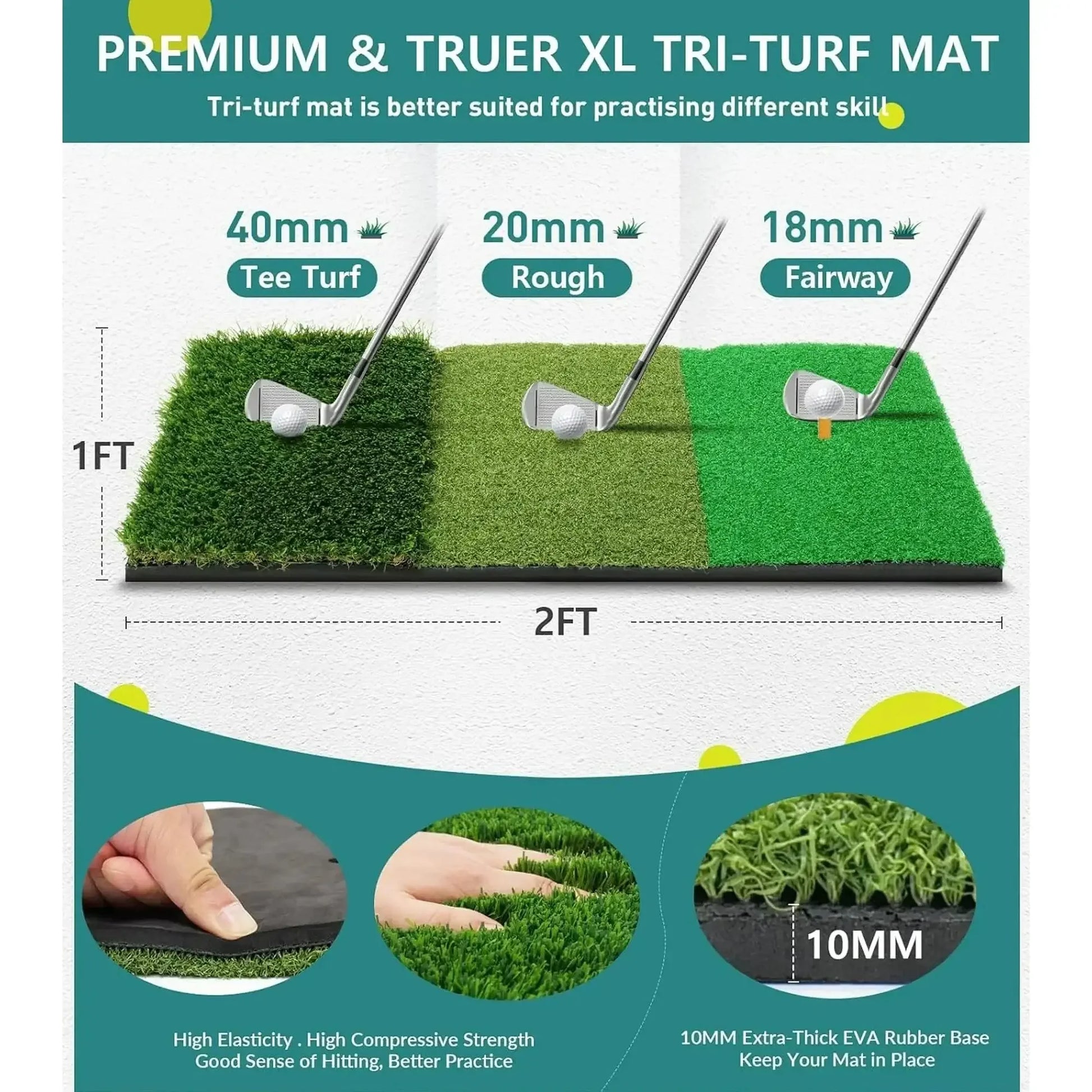 10x7FT Golf Practice Net with Mat & Target – Backyard Driving & Chipping Aid - ANKSO