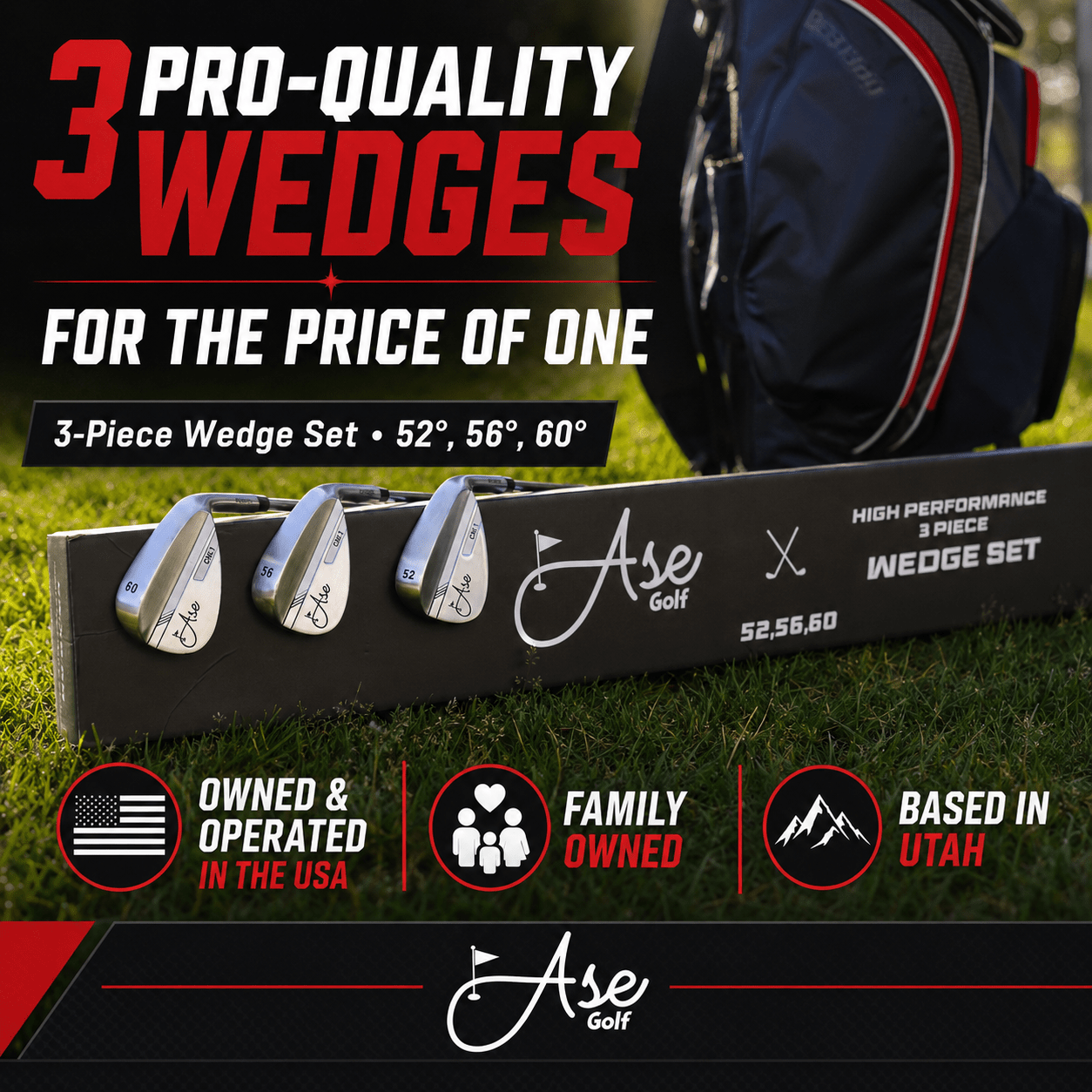 Ase Golf CM-1 Single Wedge (50,52,54,56,58,60) - ANKSO®