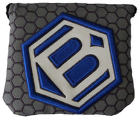 Bettinardi - 2022 Jumbo Hex B Specialty Run Mid - Sqaure Mallet Putter Headcover Grey/Blue/White - ANKSO®