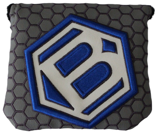 Bettinardi - 2022 Jumbo Hex B Specialty Run Mid - Sqaure Mallet Putter Headcover Grey/Blue/White - ANKSO®