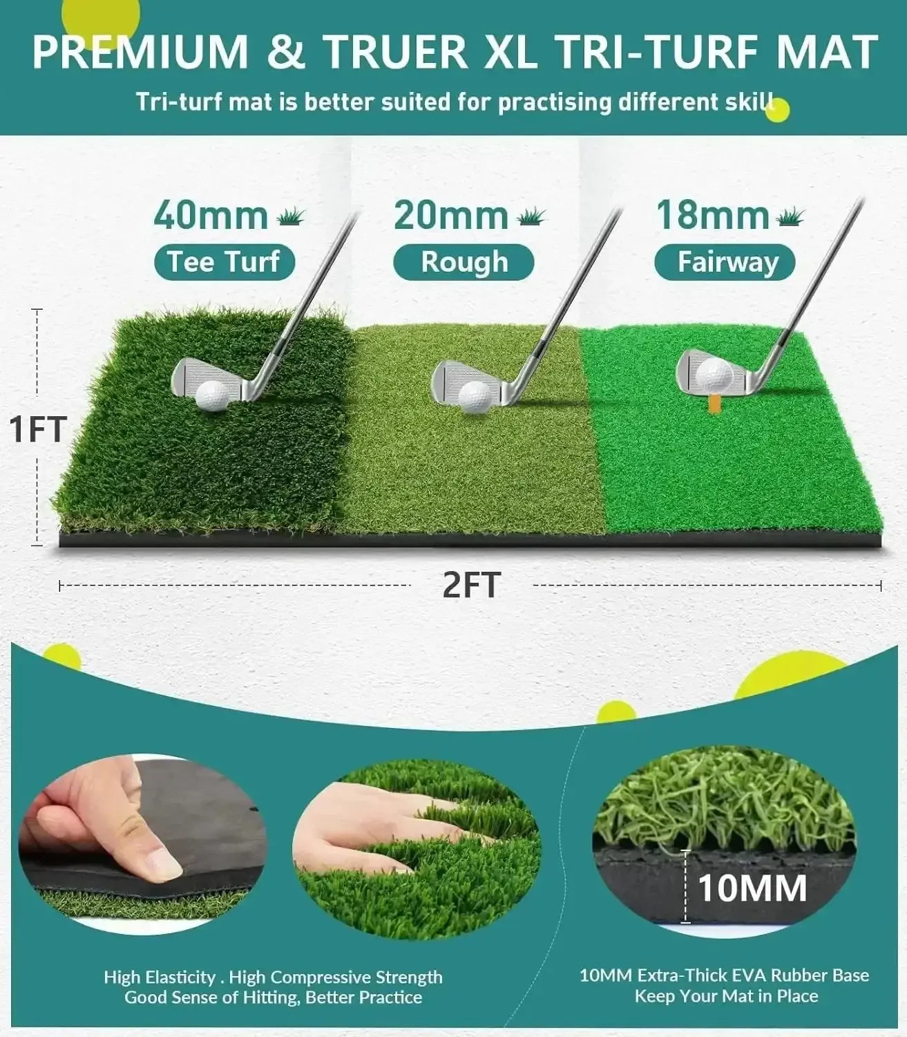 DCUTIE 10x7 Golf Practice Net – Golf Hitting Net for Backyard & Garage - ANKSO