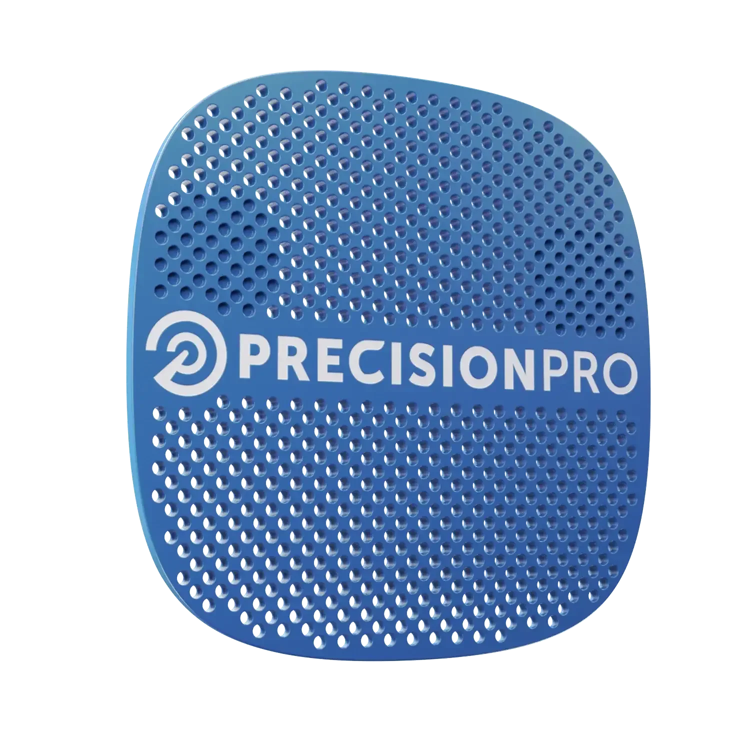 Blue rectangular precision pro grip tool with perforated surface and white logo