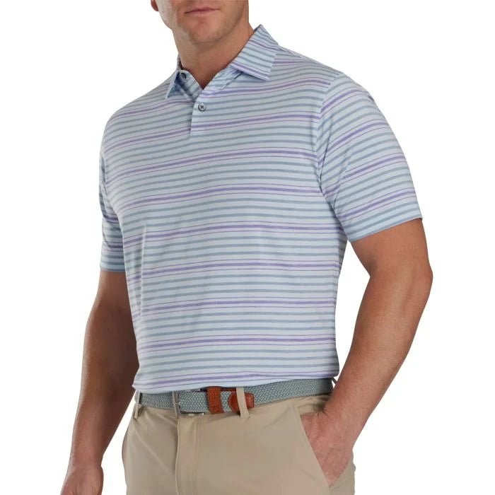 FootJoy Space Dye Stripe Lisle Self Collar Golf Polo - ANKSO®