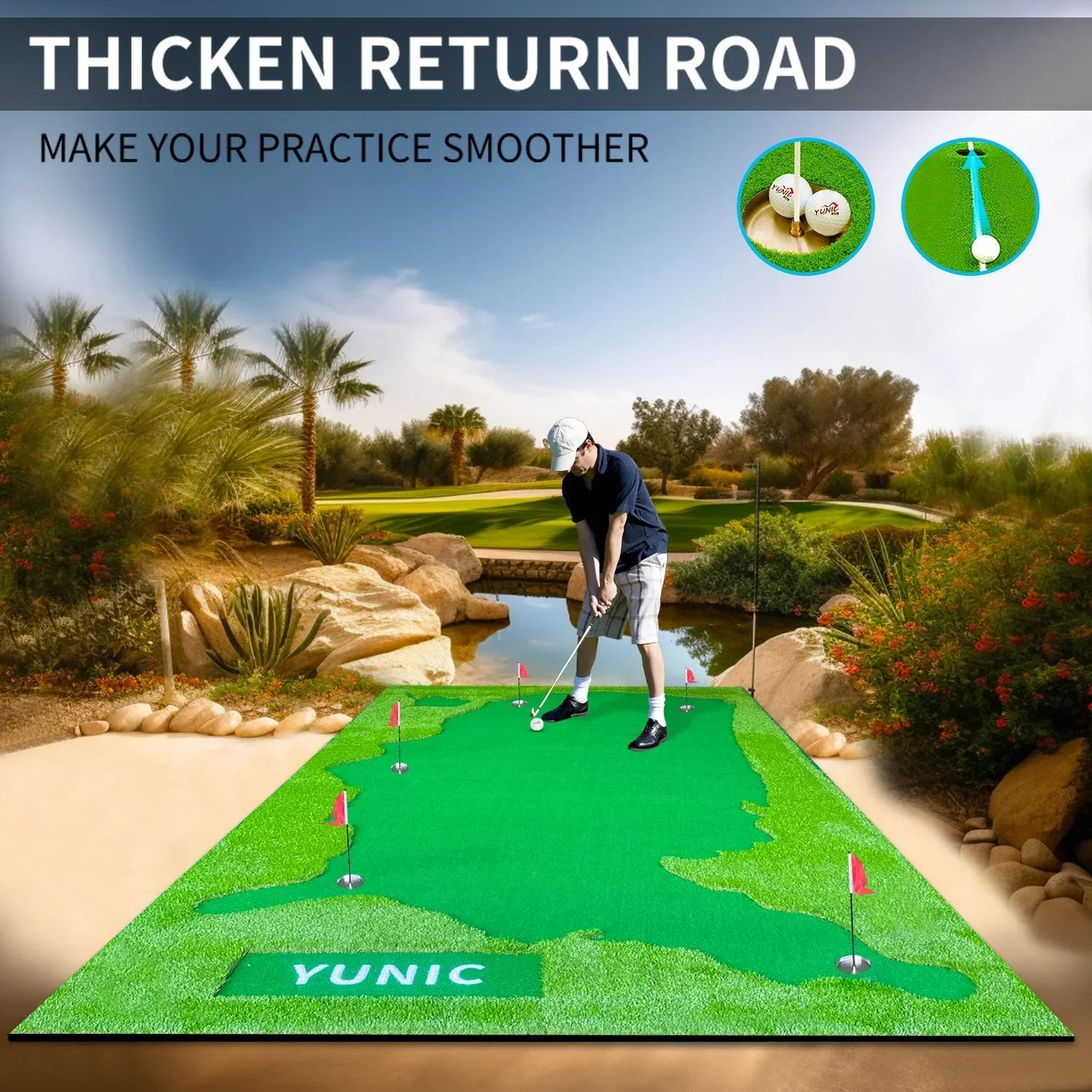 Golf Putting Green (8ft x 16ft, Style US Map) - ANKSO