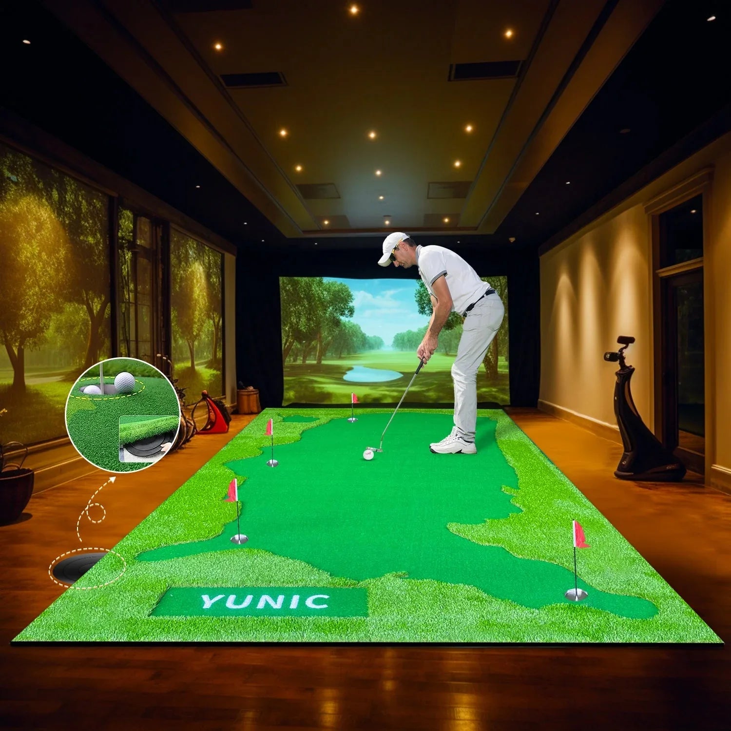 Golf Putting Green (8ft x 16ft, Style US Map) - ANKSO