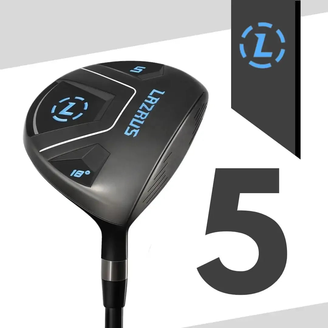 Lazrus 5 fairway wood golf club with 18 degree loft and black blue design