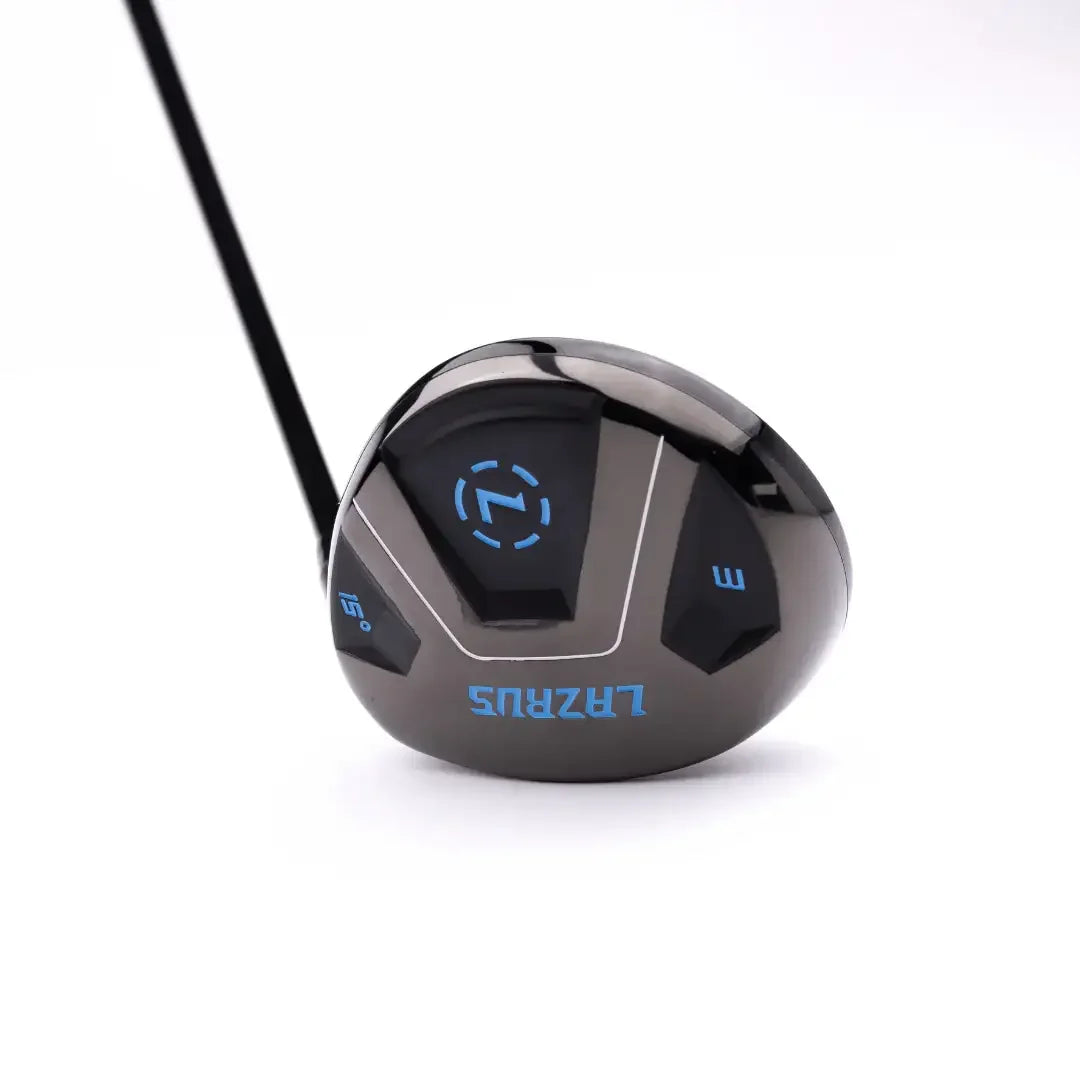 Lazrus golf 3 wood club with 15-degree adjustable driver head on white background