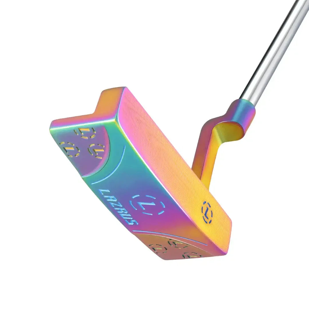 Lazrus golf premium milled face putter with iridescent finish and steel shaft