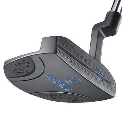 Lazrus golf premium putter with milled face and magnetic head cover in black finish