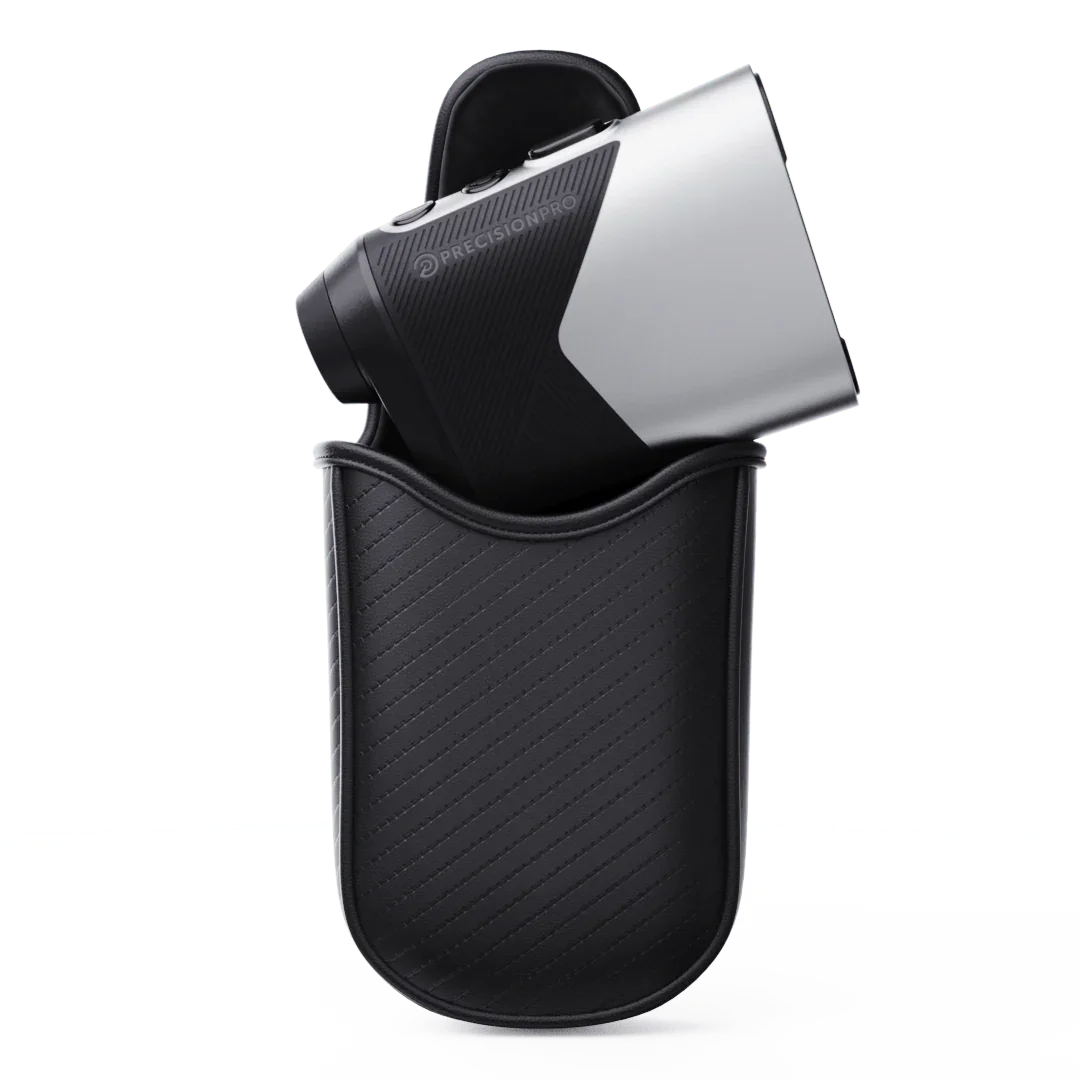 Precision Pro rangefinder in a black premium soft shell protective case