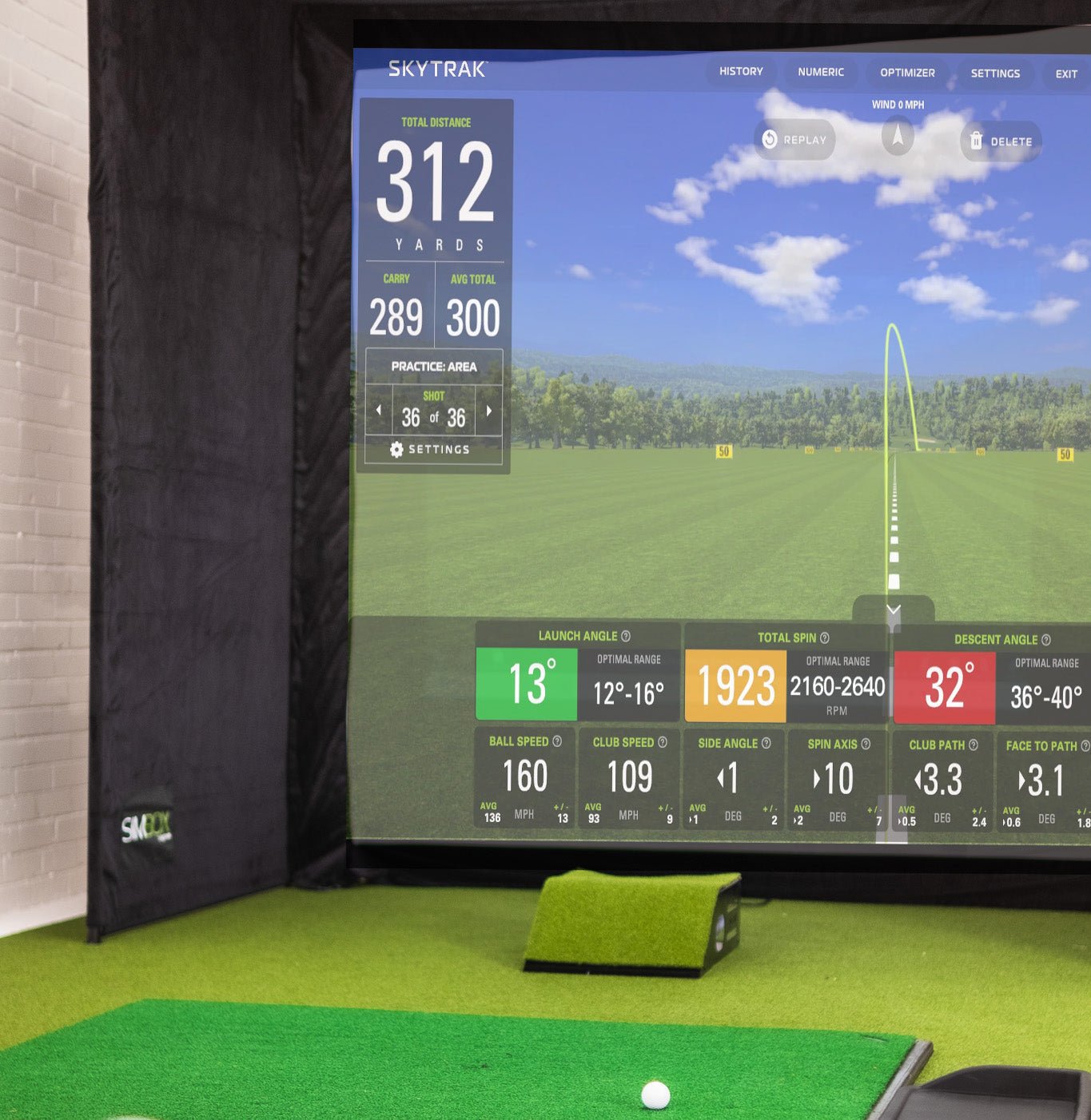 SimBox Golf Simulator Enclosure - 7 sizes, Pro + Impact Screen and Frame INCLUDES FREE SIDE BARRIERS - ANKSO®