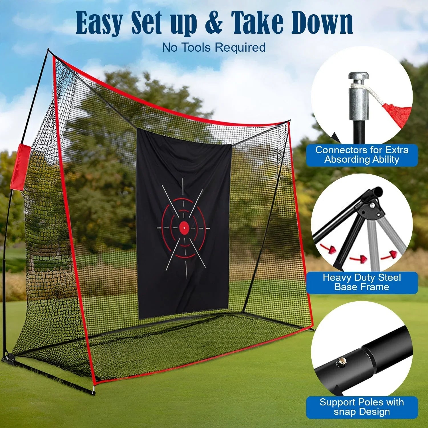 Swing Rex Pro Golf Net for Backyard – Heavy Duty Golf Practice Net - ANKSO