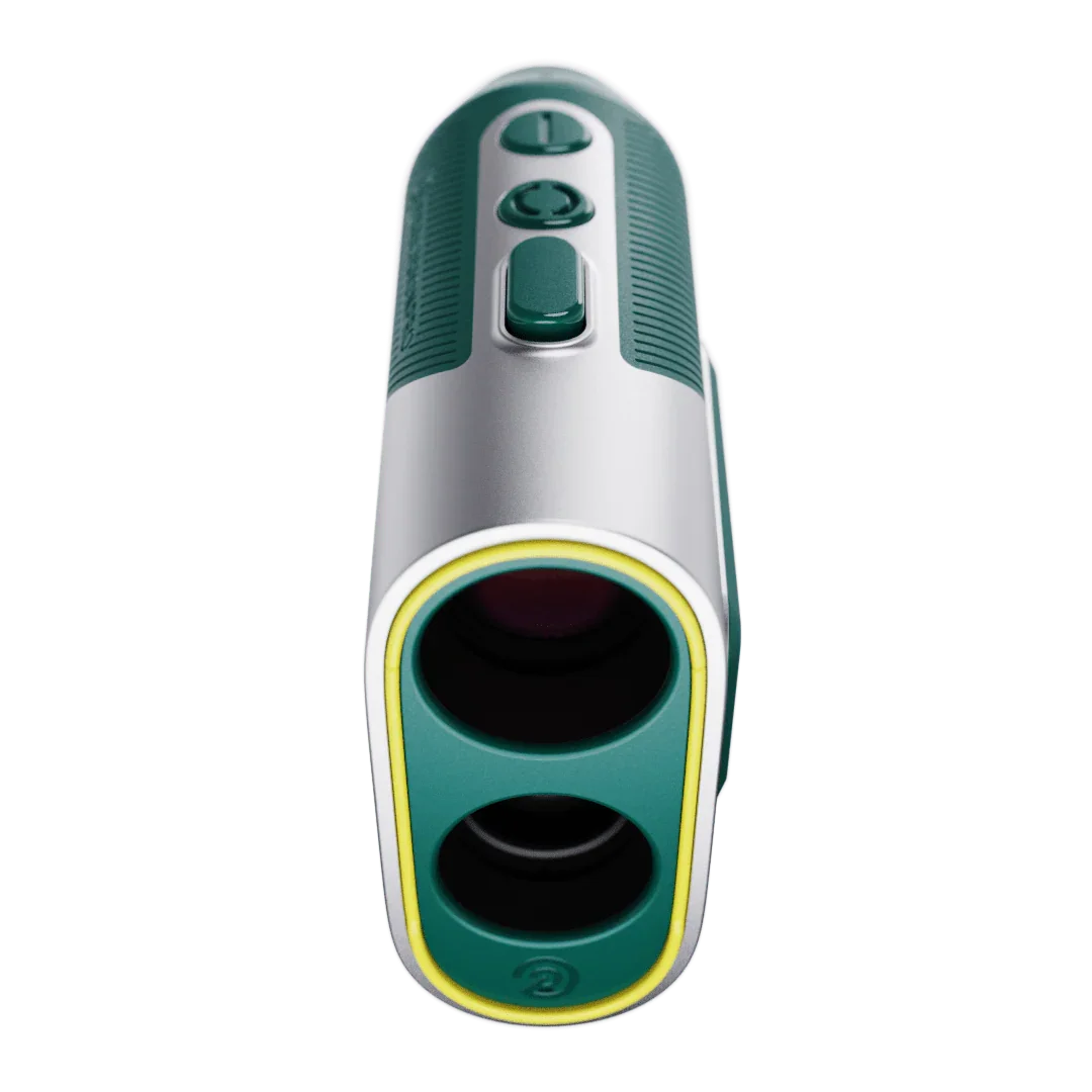 Front view of Titan Elite laser rangefinder with green accents and buttons