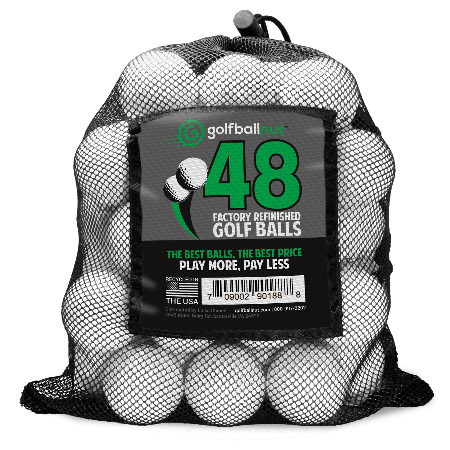 Titleist Pro V1 2022 Factory Refinished MInt Used Golf Balls With Mesh Bag - ANKSO