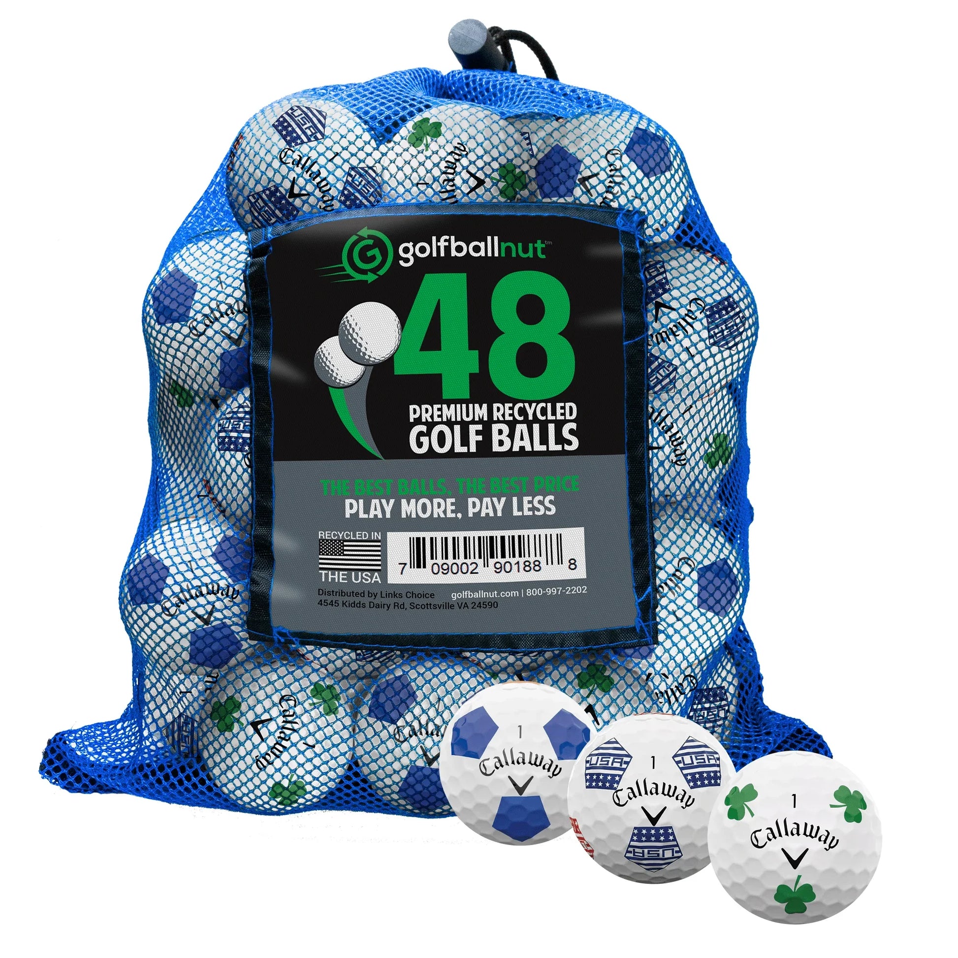 Used Callaway Chromesoft Truvis Mix Golf Balls - Bulk Mesh Bags - ANKSO