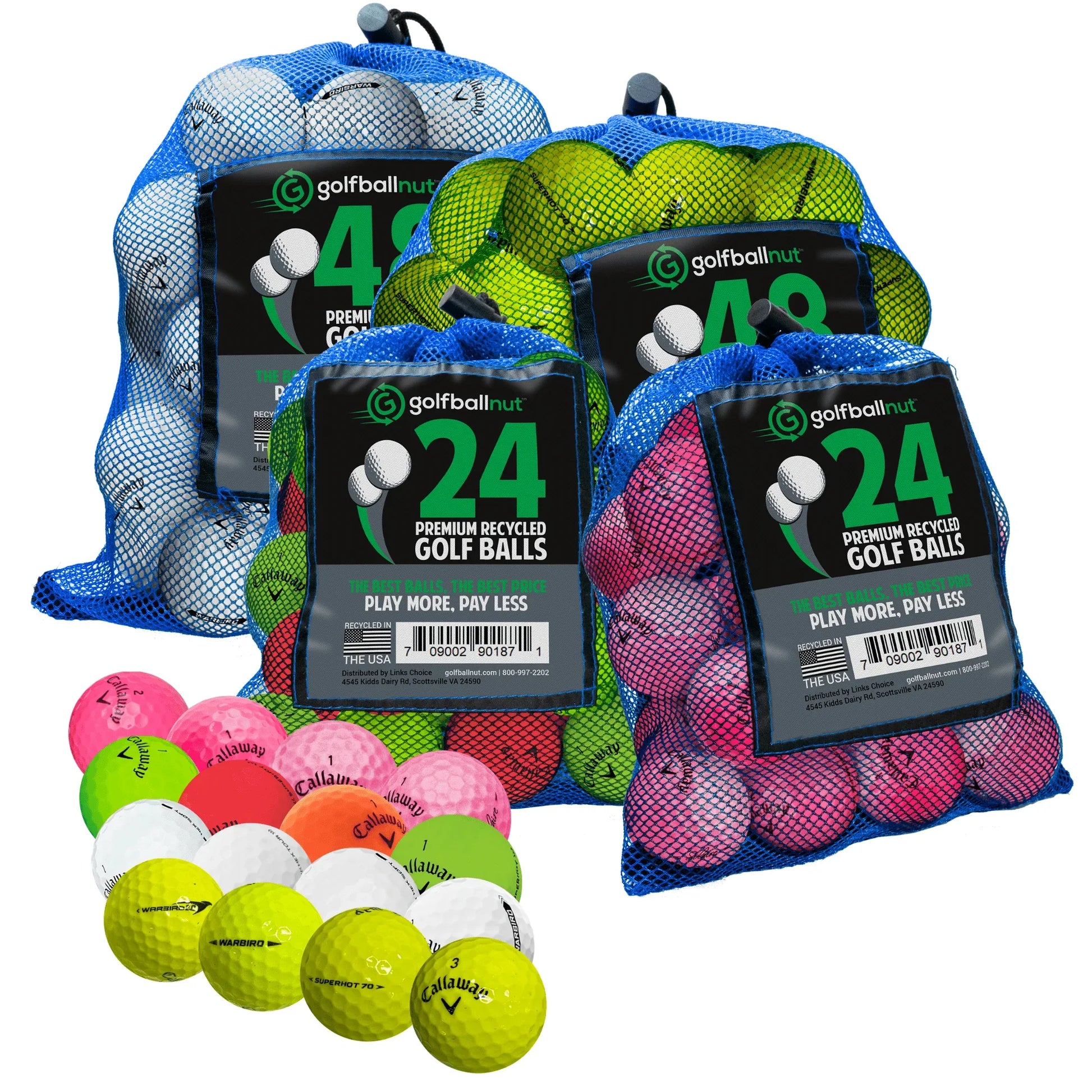Used Callaway Mix Golf Balls - Bulk Mesh Bags - ANKSO