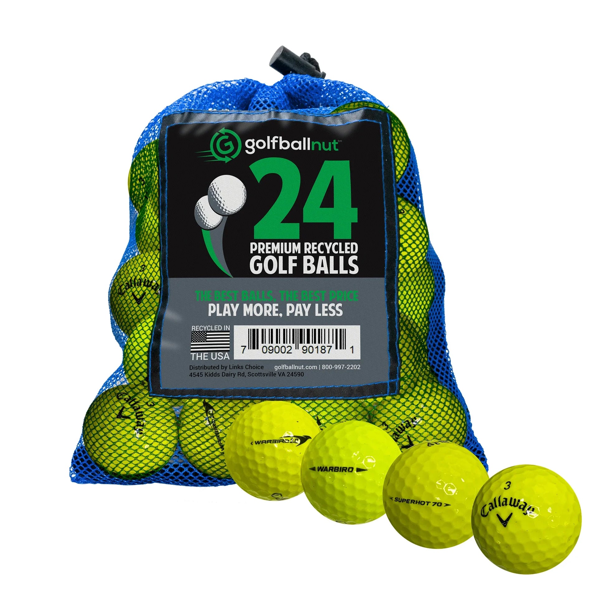 Used Callaway Mix Golf Balls - Bulk Mesh Bags - ANKSO