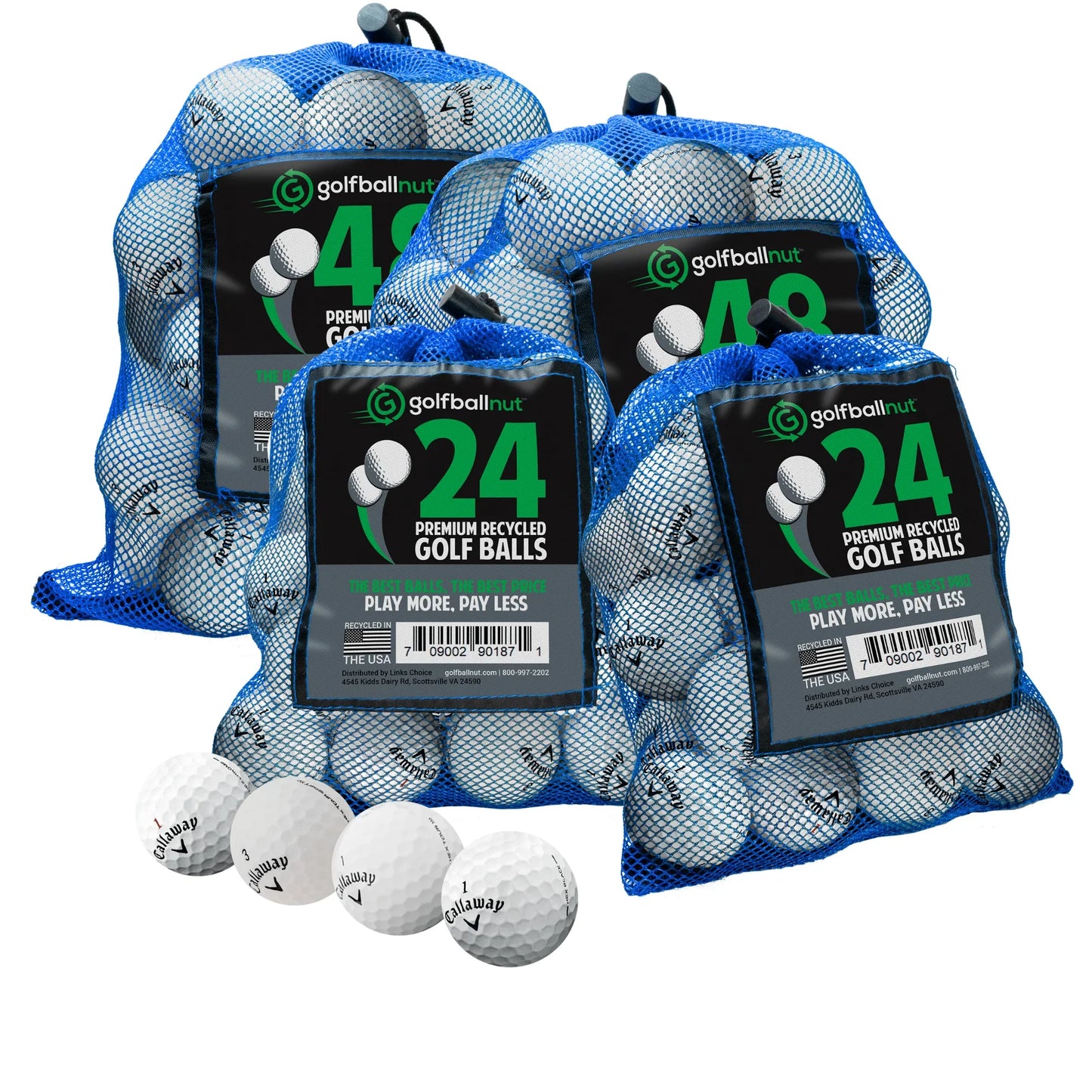 Used Callaway Tour Mix Golf Balls - Bulk Mesh Bags - ANKSO