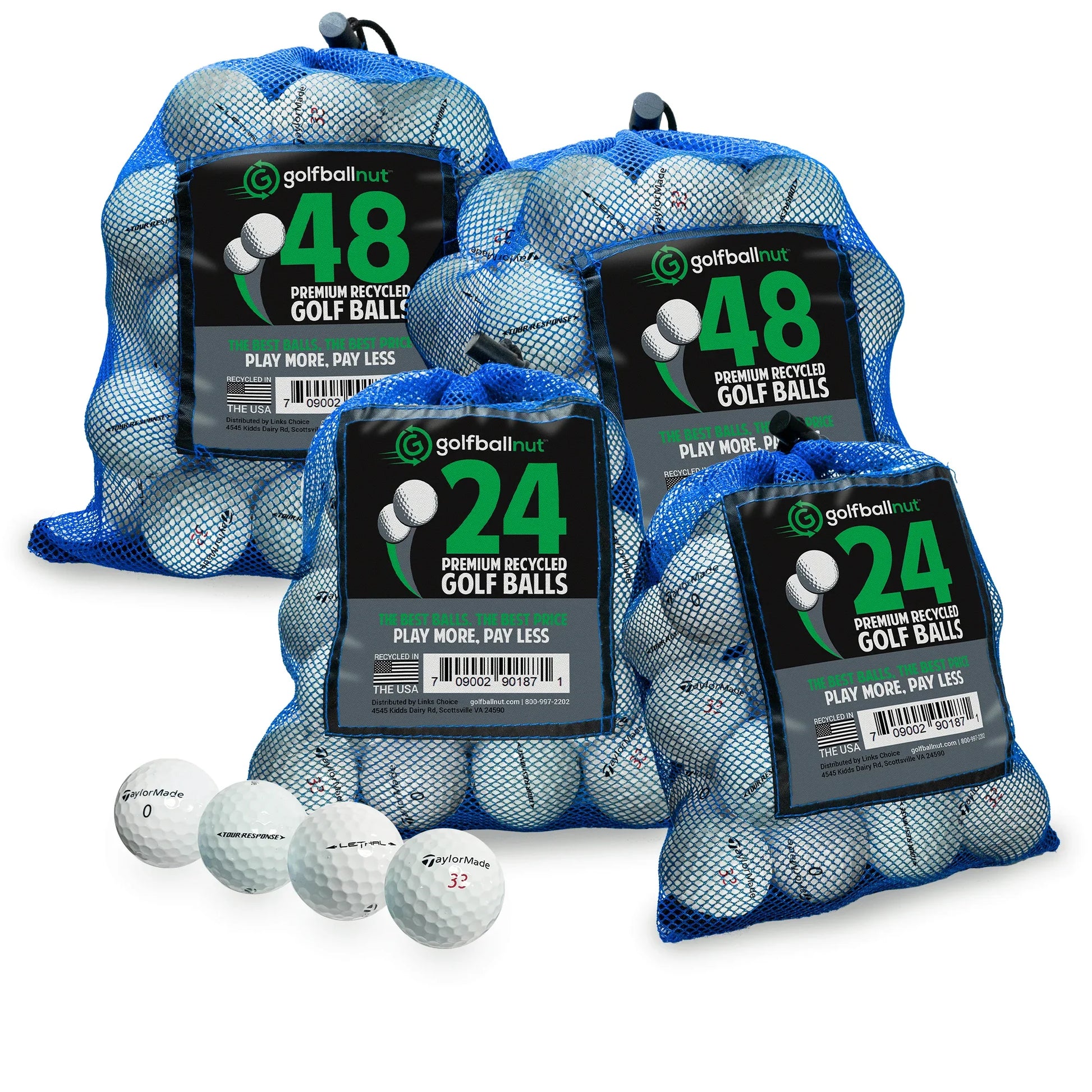 Used Taylormade Tour Mix Golf Balls - Bulk Mesh Bags - ANKSO