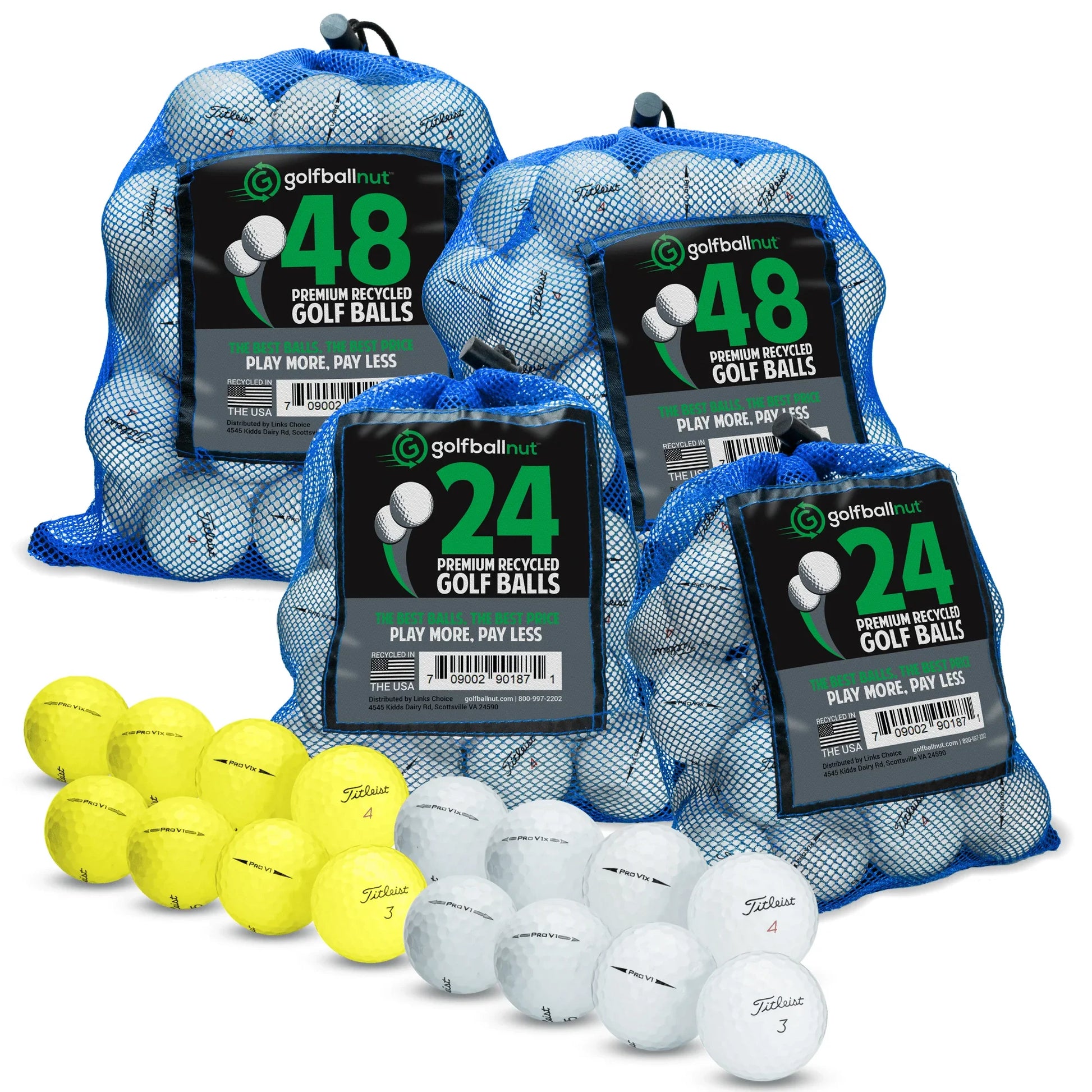 Used Titleist Pro V1 Golf Balls - Bulk Mesh Bags - ANKSO